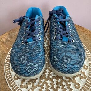 NOBULL Women’s 7.5 Blue Floral Trainers CrossFit Gym Shoes